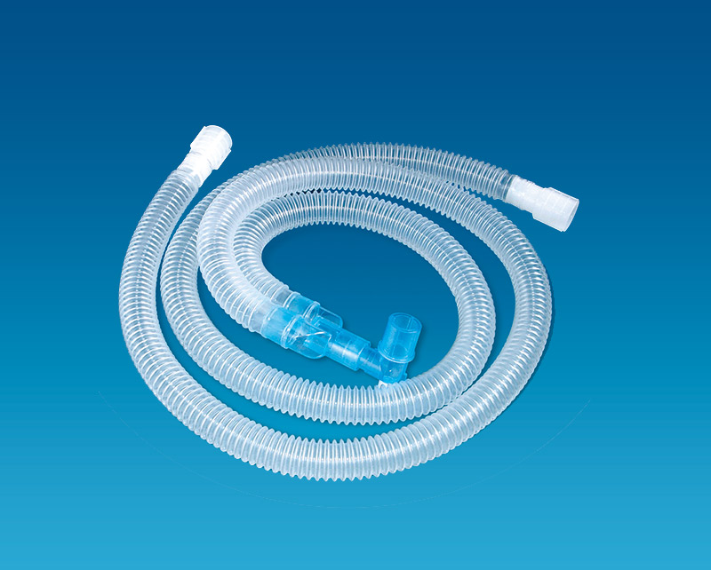 Breathing pipeline for anesthesia machine and ventilator (non detachable type)