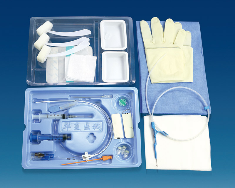 Disposable central venous catheter package